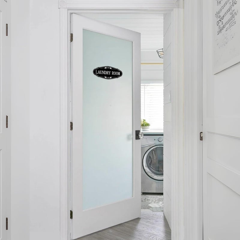 LUHIMO Laundry Room Door Sign for Business and Home,Self-adhesive Waterproof Cute Laundry Room Door Sticker Decals for House, Apartment, Hotel Laundromat Decor(Black) - Image 5